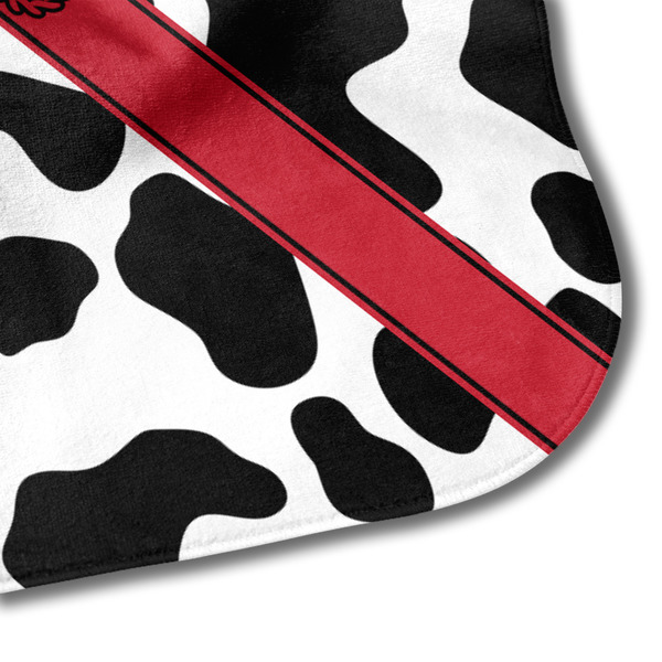 Cowprint Cowgirl Hooded Baby Towel- Detail Corner