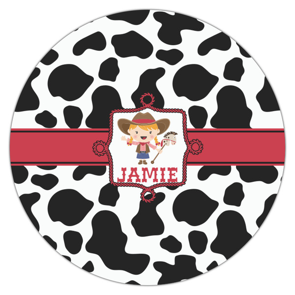 Cowprint Cowgirl Icing Circle - Medium - Single