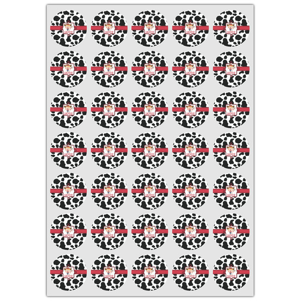 Cowprint Cowgirl Icing Circle - XSmall - Set of 35