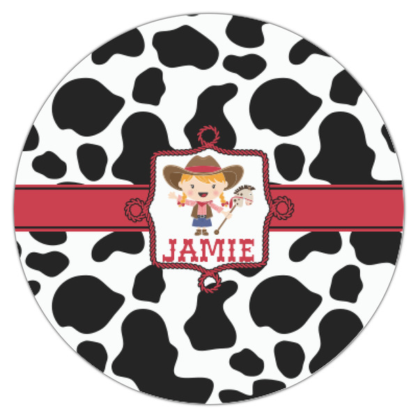Cowprint Cowgirl Icing Circle - XSmall - Single