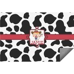 Cowprint Cowgirl Indoor / Outdoor Rug - 6'x8' w/ Name or Text