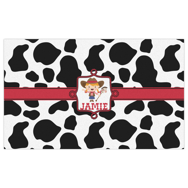 Cowprint Cowgirl Indoor / Outdoor Rug - 3'x5' - Front Flat