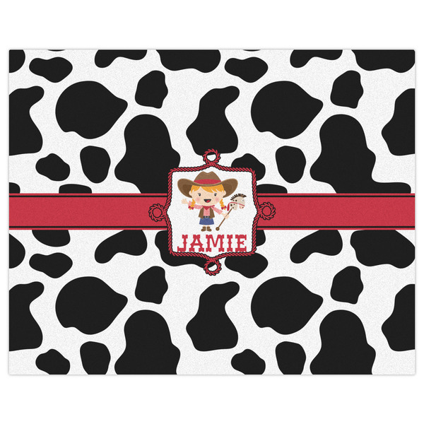 Cowprint Cowgirl Indoor / Outdoor Rug - 8'x10' - Front Flat