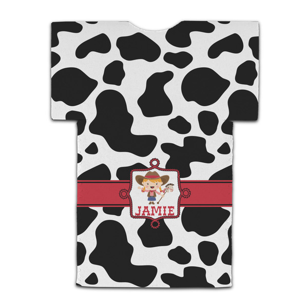 Cowprint Cowgirl Jersey Bottle Cooler - BACK (flat)