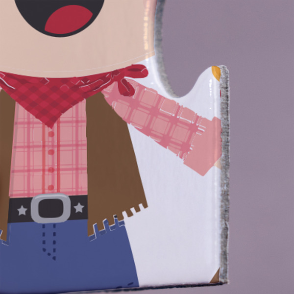 Cowprint Cowgirl Jigsaw Puzzle 30 Piece  - Close Up