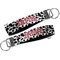 Cowprint Cowgirl Key-chain - Metal and Nylon - Front and Back