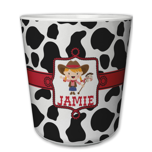 Custom Cowprint Cowgirl Plastic Tumbler 6oz (Personalized)