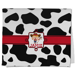 Cowprint Cowgirl Kitchen Towel - Poly Cotton w/ Name or Text