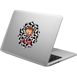 Cowprint Cowgirl Laptop Decal (Personalized)