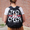Cowprint Cowgirl Large Backpack - Black - On Back