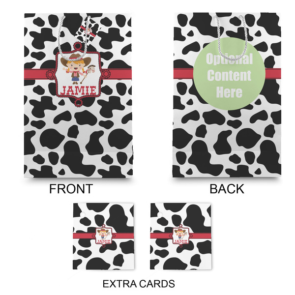 Cowprint Cowgirl Large Gift Bag - Approval