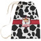 Cowprint Cowgirl Large Laundry Bag - Front View