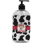 Cowprint Cowgirl Plastic Soap / Lotion Dispenser (16 oz - Large - Black) (Personalized)