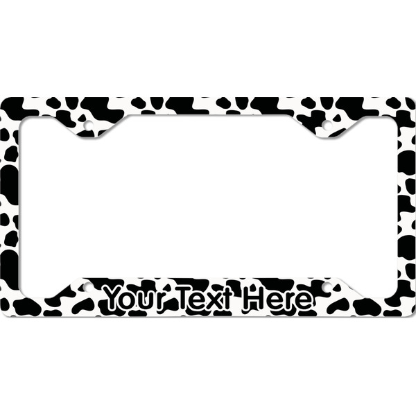 Cowprint Cowgirl License Plate Frame - Style C