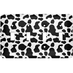 Cowprint Cowgirl Light Switch Cover (4 Toggle Plate)