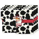 Cowprint Cowgirl Linen Placemat w/ Name or Text