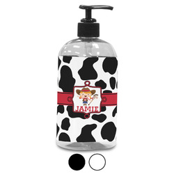 Cowprint Cowgirl Plastic Soap / Lotion Dispenser (Personalized)