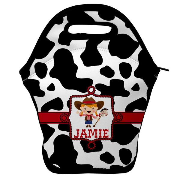 Custom Cowprint Cowgirl Lunch Bag w/ Name or Text