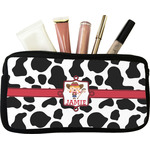 Cowprint Cowgirl Makeup / Cosmetic Bag - Small (Personalized)