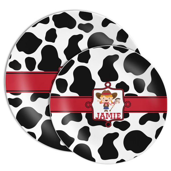 Cowprint Cowgirl Melamine Plates - PARENT/MAIN