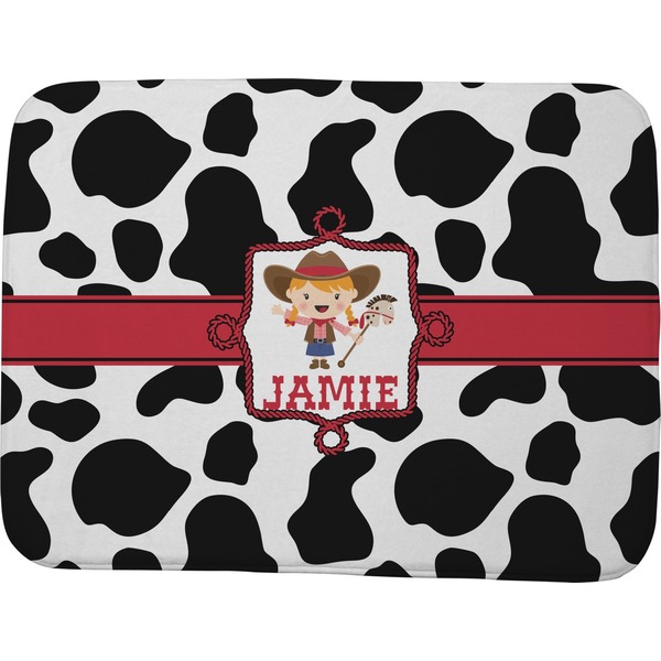 Cowprint Cowgirl Memory Foam Bath Mat 48 X 36