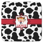 Cowprint Cowgirl Memory Foam Bath Mat - 48"x48" (Personalized)