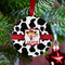 Cowprint Cowgirl Metal Ball Ornament - Lifestyle