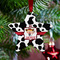 Cowprint Cowgirl Metal Star Ornament - Lifestyle