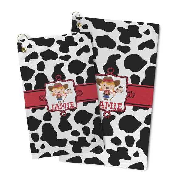 Cowprint Cowgirl Microfiber Golf Towel - PARENT/MAIN