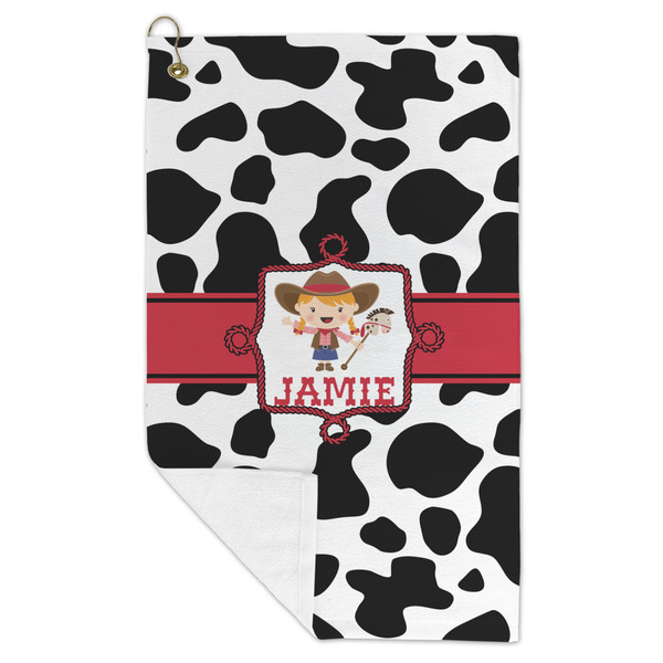 Cowprint Cowgirl Microfiber Golf Towels - FOLD