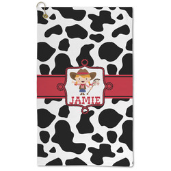 Cowprint Cowgirl Microfiber Golf Towel (Personalized)