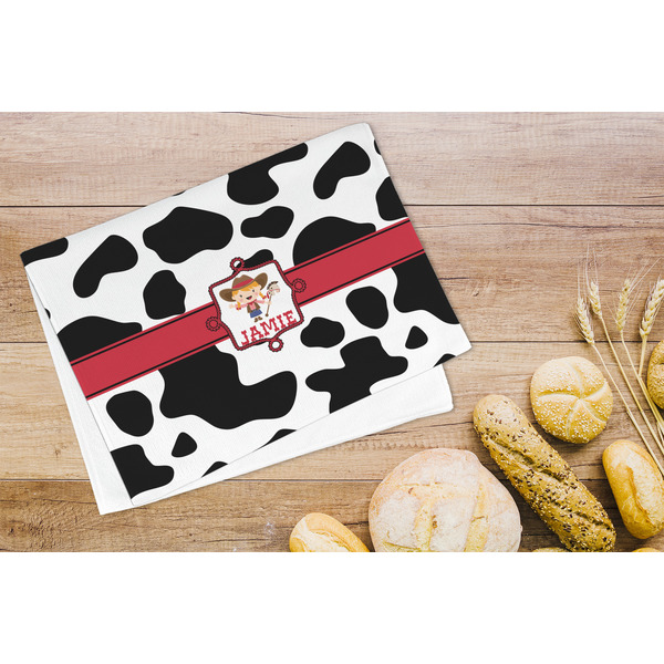 Cowprint Cowgirl Microfiber Kitchen Towel - LIFESTYLE
