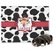 Cowprint Cowgirl Microfleece Dog Blanket - Large