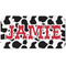 Cowprint Cowgirl Mini/Bicycle License Plate (2 Holes) (Personalized)
