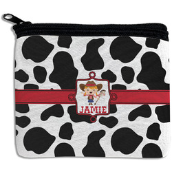 Cowprint Cowgirl Rectangular Coin Purse (Personalized)