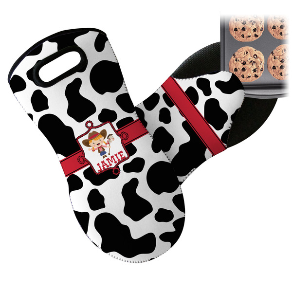 Cowprint Cowgirl Neoprene Oven Mitt