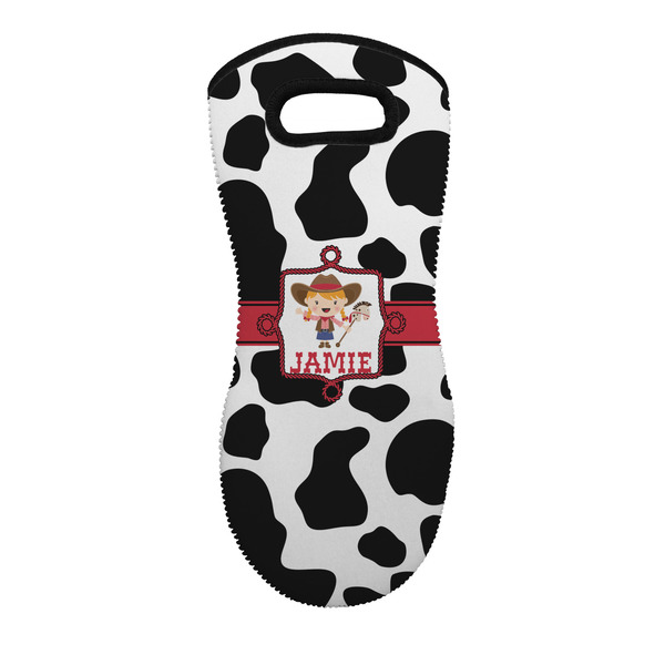 Custom Cowprint Cowgirl Neoprene Oven Mitt w/ Name or Text