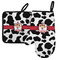 Cowprint Cowgirl Left Oven Mitt & Pot Holder Set w/ Name or Text