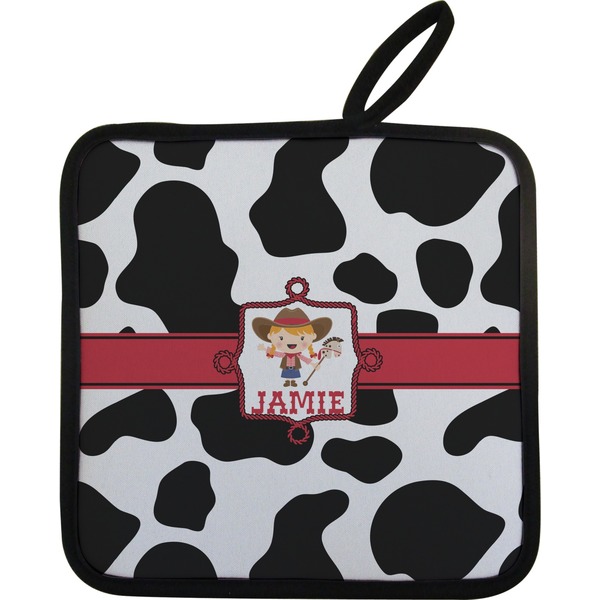Cowprint Cowgirl Neoprene Pot Holder