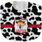 Cowprint Cowgirl New Baby Bib - Closed and Folded