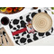 Cowprint Cowgirl Octagon Placemat - Single front (LIFESTYLE) Flatlay