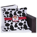 Cowprint Cowgirl Outdoor Pillow - 18" (Personalized)