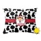 Cowprint Cowgirl Outdoor Throw Pillow (Rectangular) (Personalized)