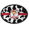 Cowprint Cowgirl Oval Patch