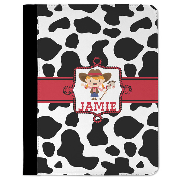 Custom Cowprint Cowgirl Padfolio Clipboard - Large (Personalized)