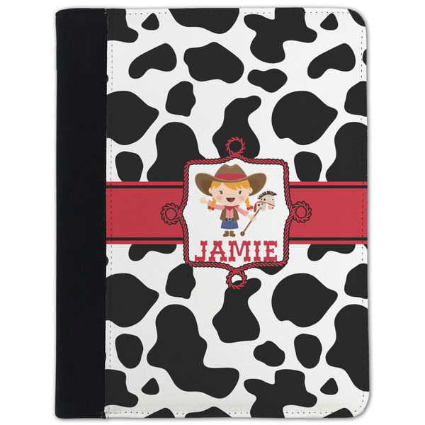Custom Cowprint Cowgirl Padfolio Clipboard - Small (Personalized)