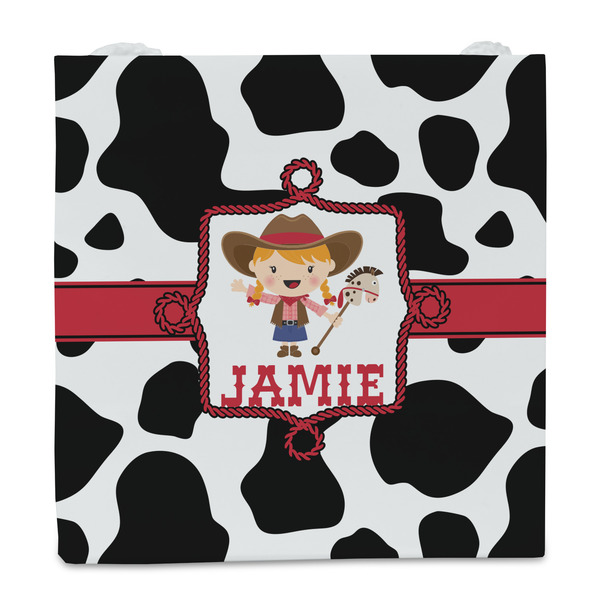 Cowprint Cowgirl Party Favor Gift Bag - Matte - Front