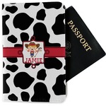 Cowprint Cowgirl Passport Holder - Fabric (Personalized)
