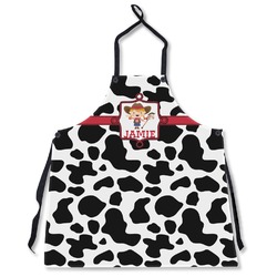 Cowprint Cowgirl Apron Without Pockets w/ Name or Text