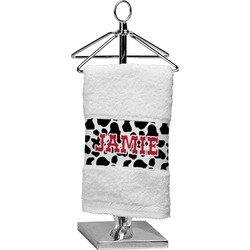Cowprint Cowgirl Cotton Finger Tip Towel (Personalized)